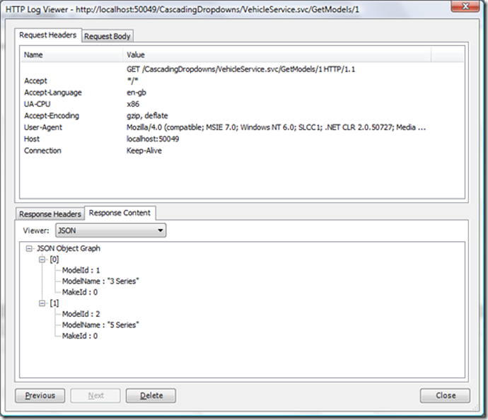 JSON Models View