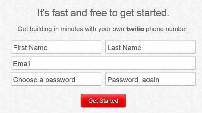 Twilio Signup